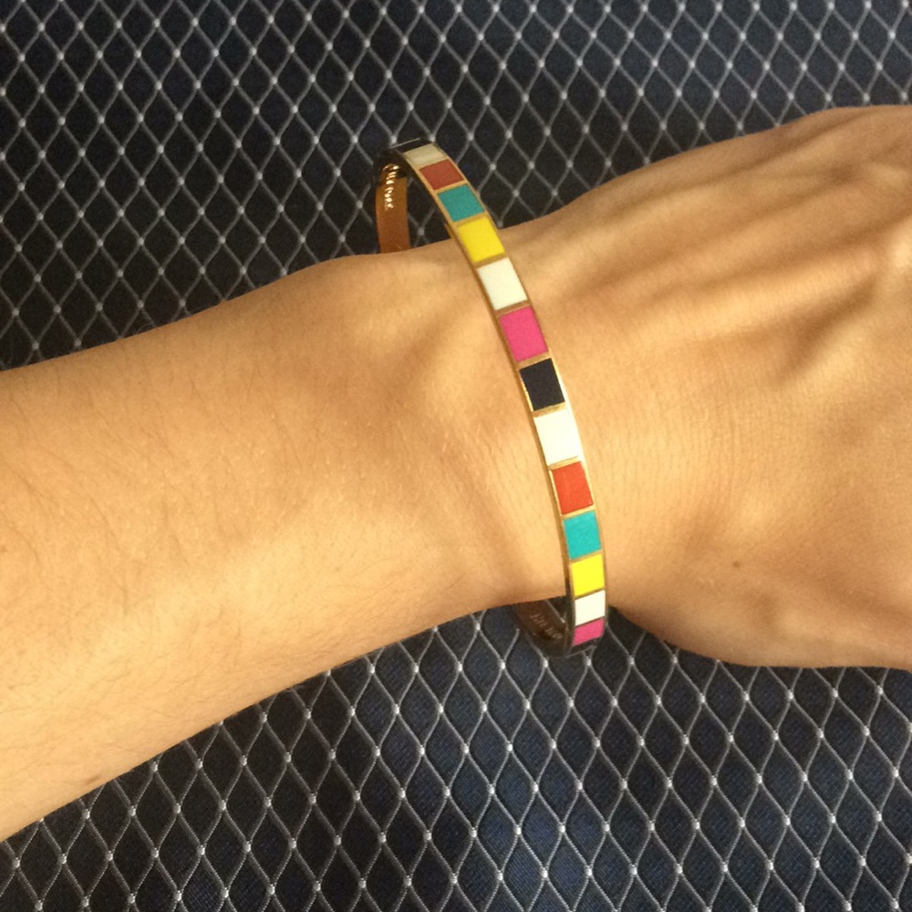 Kate Spade color block gold bracelet